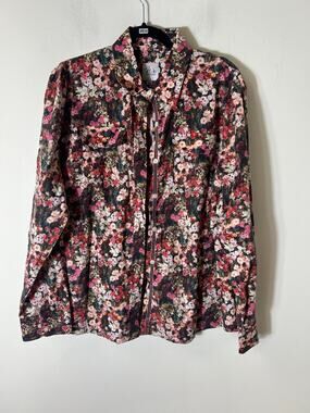 We. You and Me Floral Print Long Sleeve Button Up Shirt Sz XL